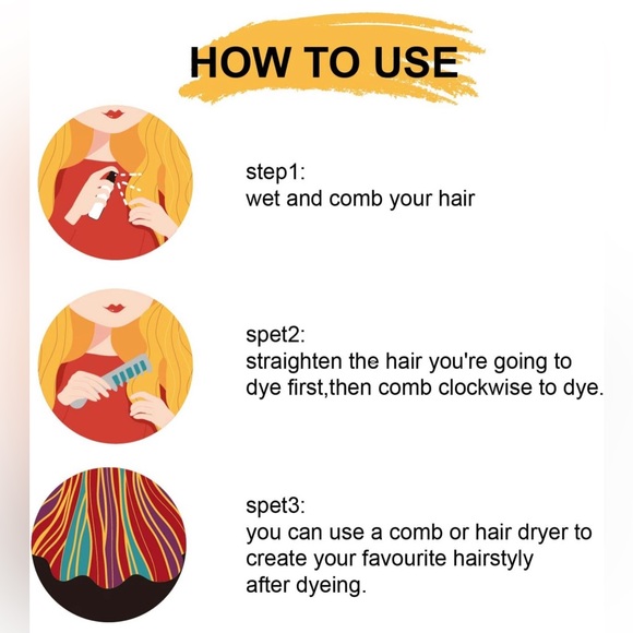 New - 10 Pc Temporary Hair Chalk Wax Combs for Kids, 10 Bright Washable Colors - Picture 14 of 15